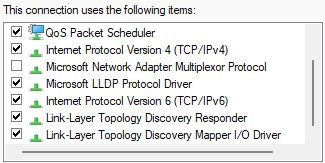 Lower part of the actual Windows 11 Networking list, cropped to omit adapter identifiers